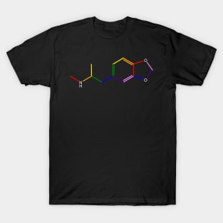 Ecstasy Rainbow Molecule Chemistry T-Shirt